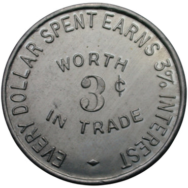 Eureka Springs, AR Glade's G/F 3¢ In Trade Token