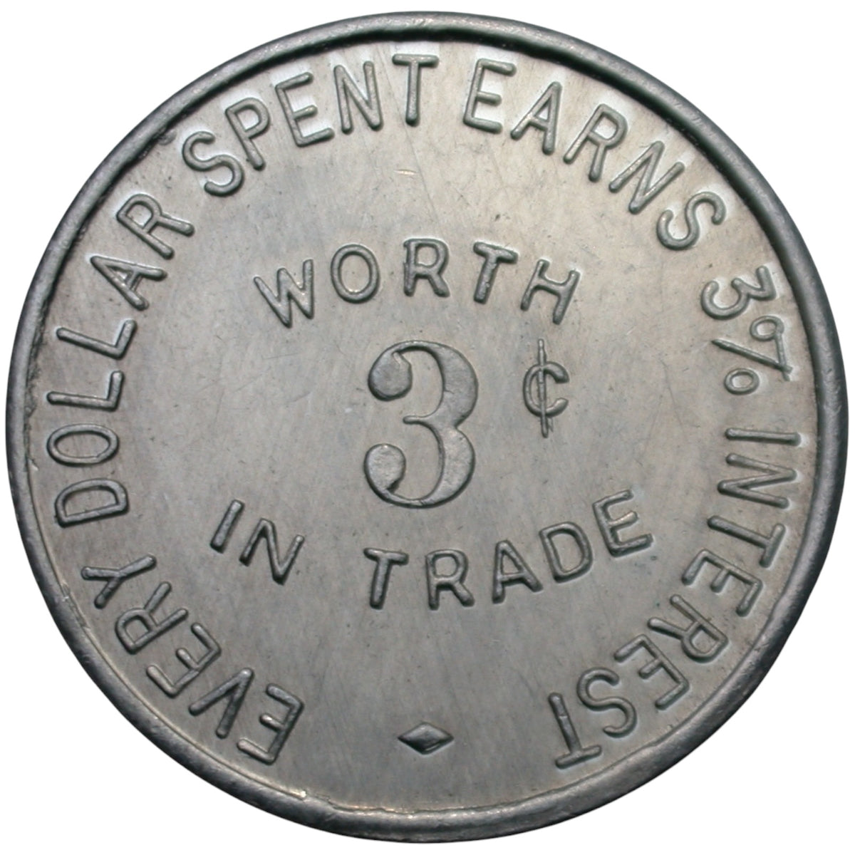 Eureka Springs, AR Glade's G/F 3¢ In Trade Token
