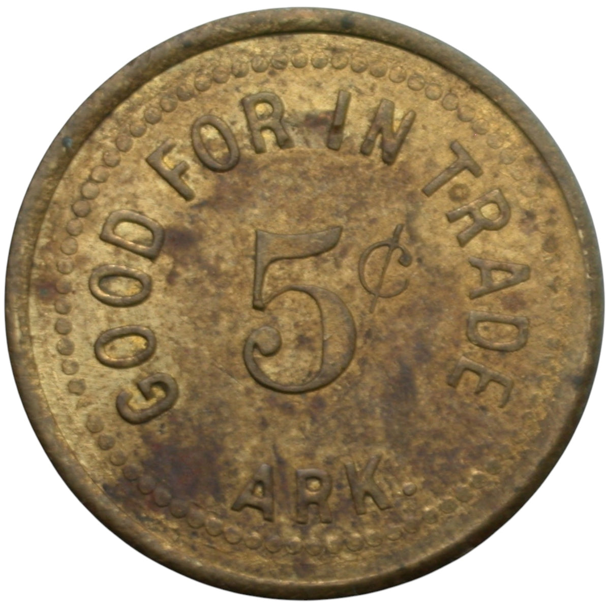 Hot Springs, AR Little Casino Saloon G/F 5¢ In Trade Token