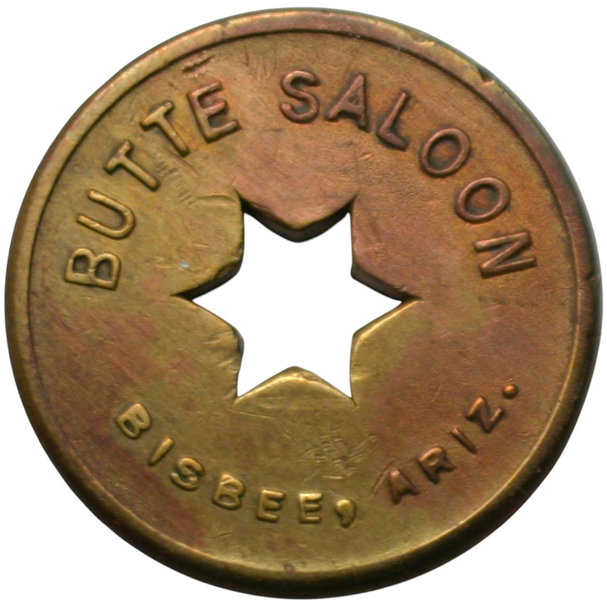 Bisbee, AZ Butte Saloon G/F One Drink Or Cigar Token