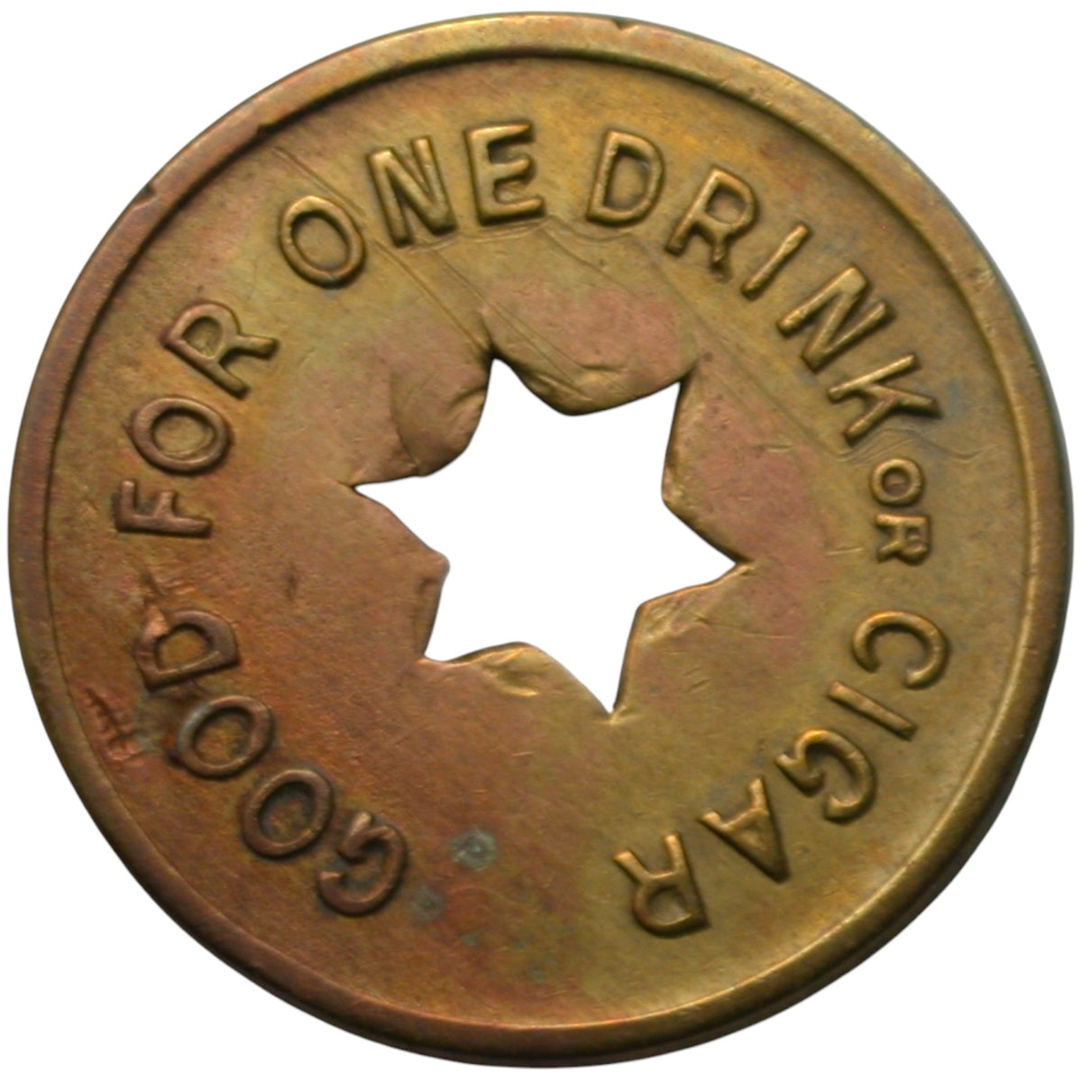 Bisbee, AZ Butte Saloon G/F One Drink Or Cigar Token