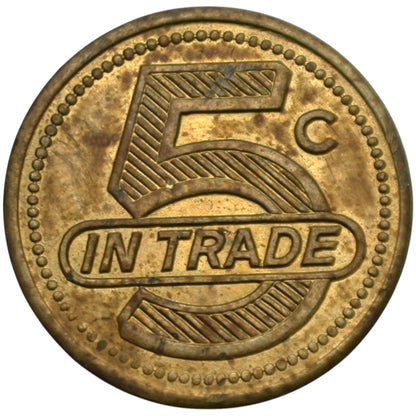 Ft. Mohave, AZ Valley Laundry Cleaners G/F 5¢ In Trade Token