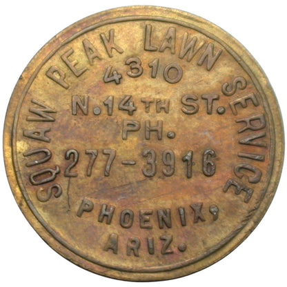 Phoenix, Arizona Squaw Peak Lawn Service G/F 1 lb. Grass Seed Token