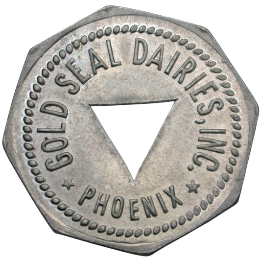 Phoenix, AZ Gold Seal Dairies, Inc. One Half Pint Table Cream Token