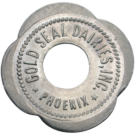 Phoenix, AZ Gold Seal Dairies, Inc. One Quart Grade A Milk Token