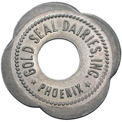 Phoenix, AZ Gold Seal Dairies, Inc. One Quart Grade A Milk Token