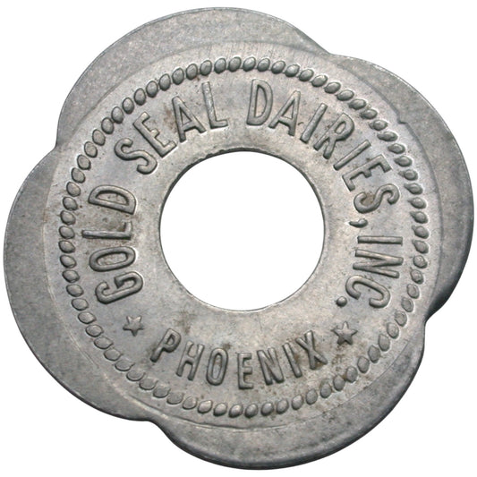 Phoenix, AZ Gold Seal Dairies, Inc. One Quart Grade A Milk Token