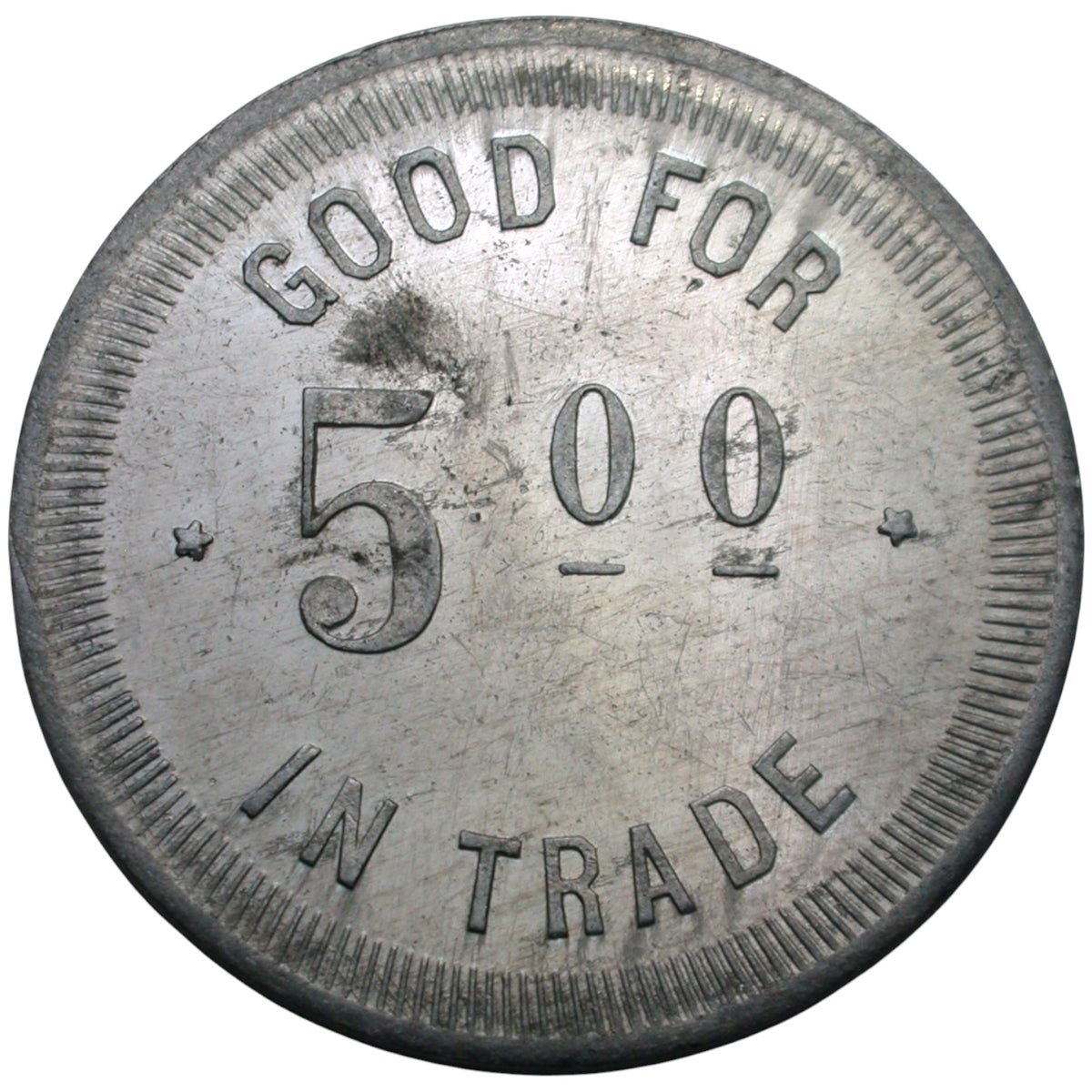 Tees Toh, AZ Tees-To Trading CO. G/F 5.00 In Trade Token