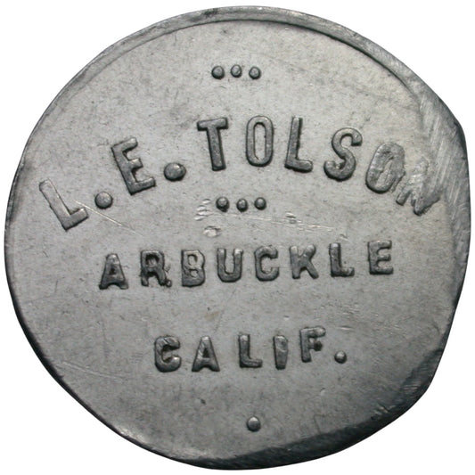 Arbuckle, CA L.E. Tolson G/F 10¢ In Trade Token