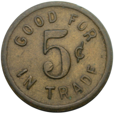 Arvin, CA Arvin Cigar Store G/F 5¢ In Trade Token