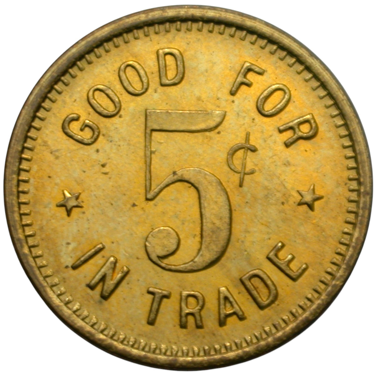 Bakersfield, CA Southern Hotel W.F. Rau Prop. G/F 5¢ In Trade Token