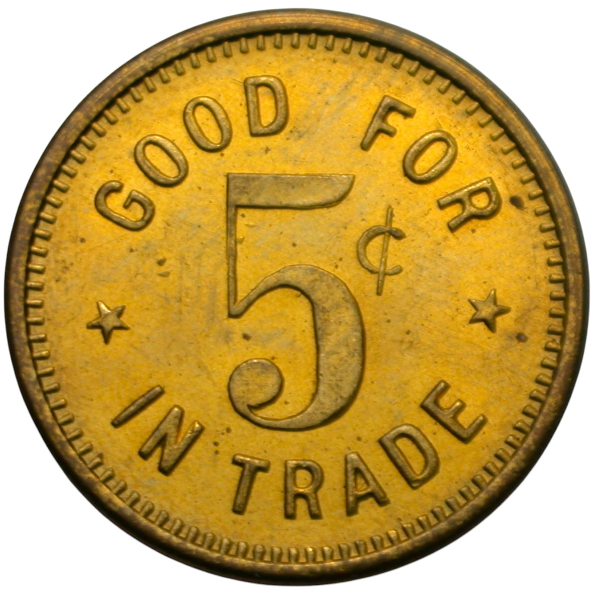 Bakersfield, CA Southern Hotel W.F. Rau Prop. G/F 5¢ In Trade Token