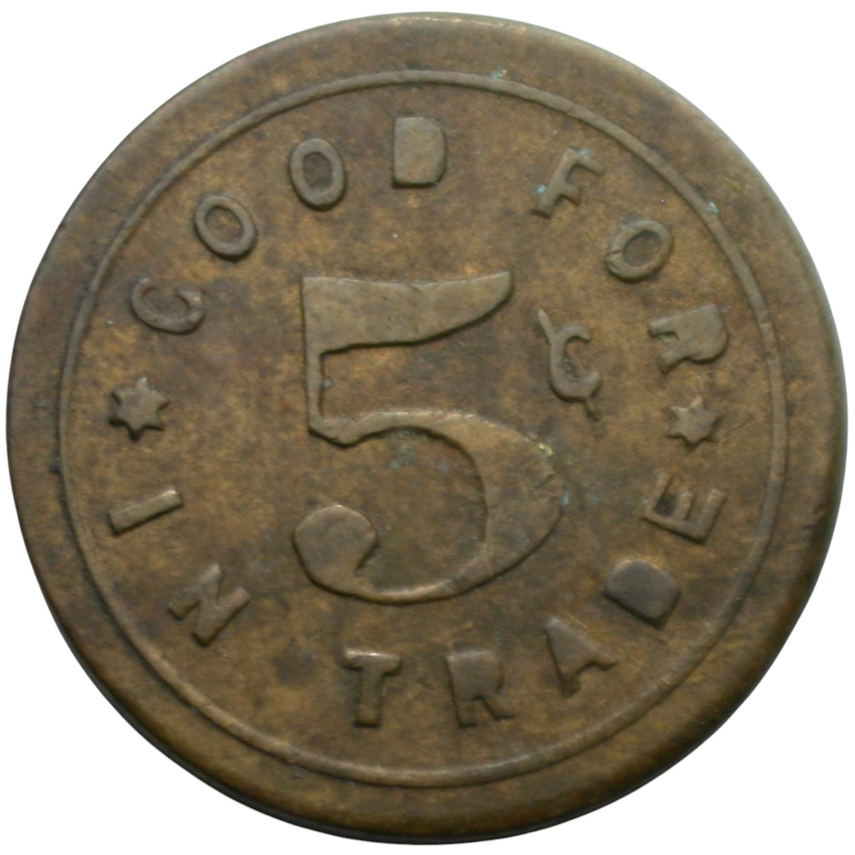 Folsom, CA Max & Judge G/F 5¢ In Trade Token