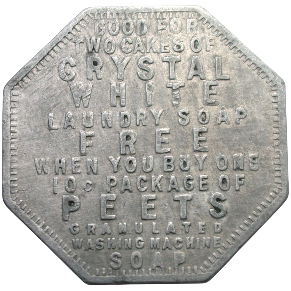 Berkeley, CA Palmolive G/F Two Cakes Of Crystal White Laundry Soap Token