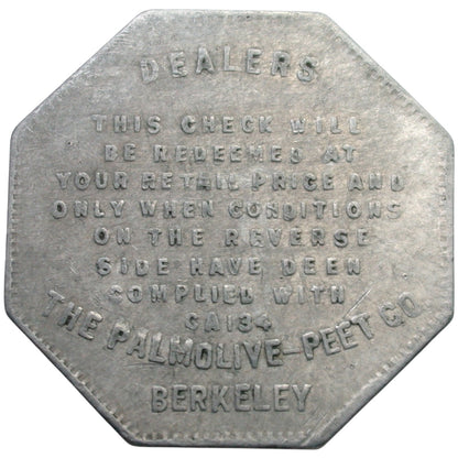 Berkeley, CA Palmolive G/F Two Cakes Of Crystal White Laundry Soap Token