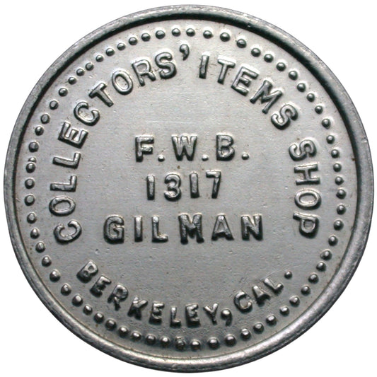 Berkeley, CA Collectors' Items Shop G/F 10¢ In Trade Token