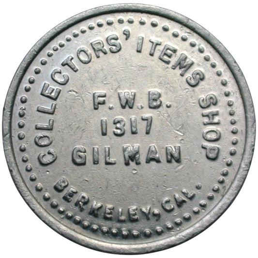 Berkeley, CA Collectors' Items Shop G/F 10¢ In Trade Token