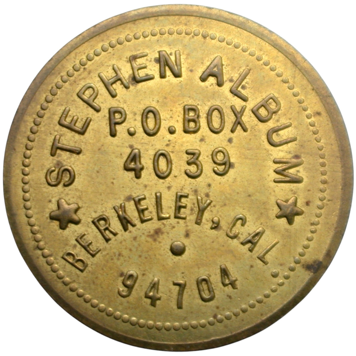 Berkeley, CA Stephen Album G/F 50¢ Token