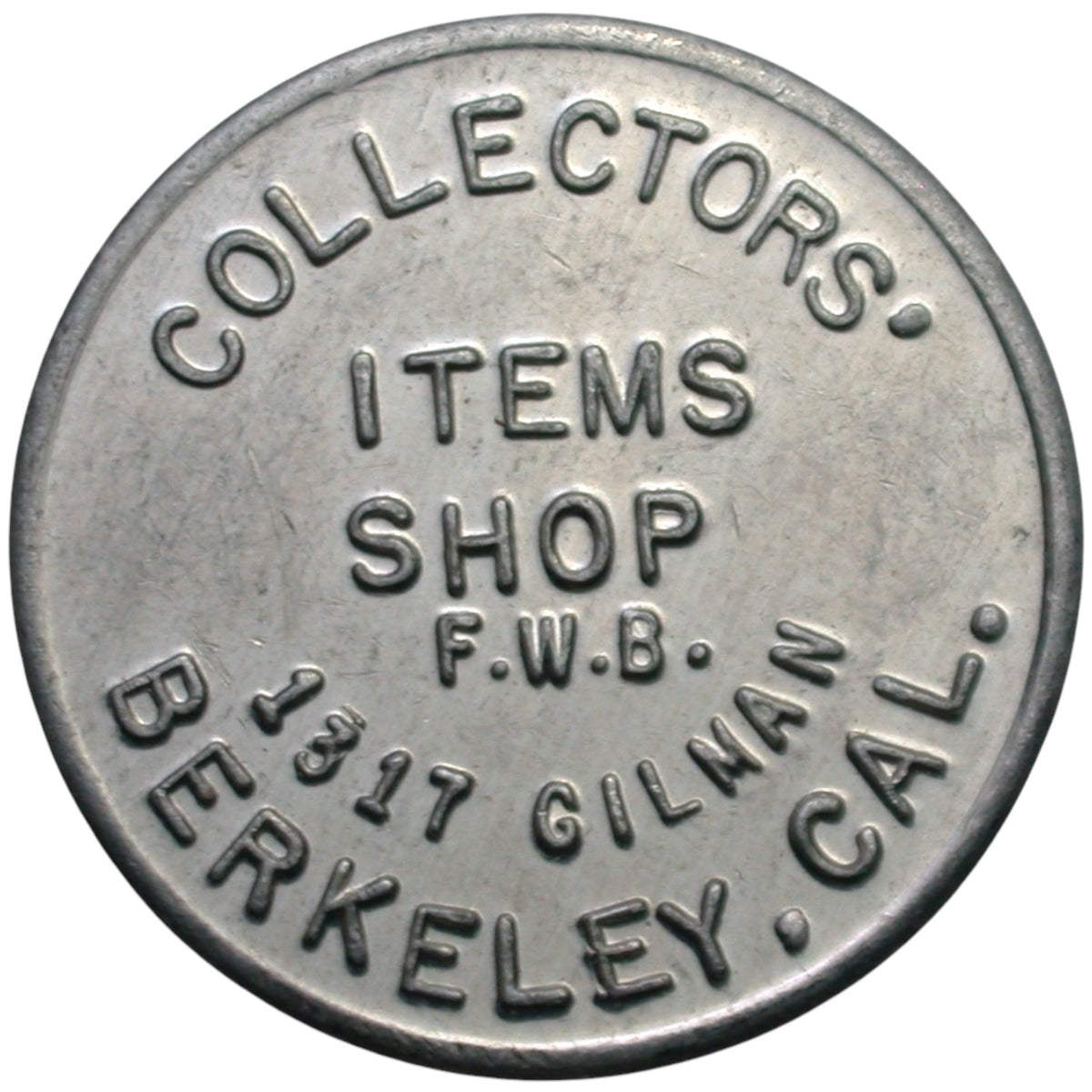 Berkeley, CA Collectors' Items Shop G/F 20¢ In Trade Token