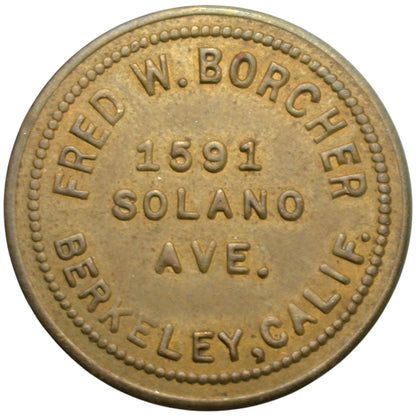 Berkeley, CA Fred W. Borcher G/F 10¢ In Trade Token