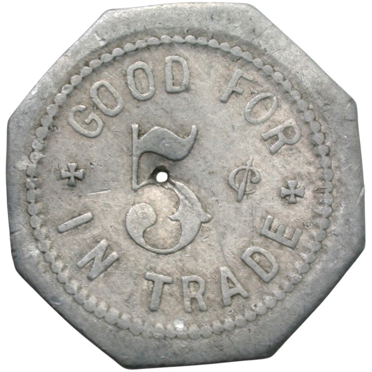 Boulder Creek, CA E. L. Goslaw G/F 5¢ In Trade Token