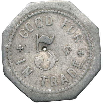 Boulder Creek, CA E. L. Goslaw G/F 5¢ In Trade Token