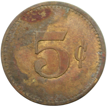 Boulder Creek, CA G.L. Woodard G/F 5¢ Token