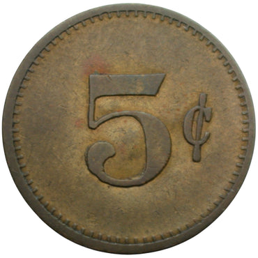 Boulder Creek, CA G.L. Woodard G/F 5¢ Token