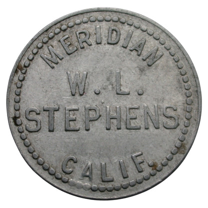 Meridian, CA W.L. Stephens G/F 10¢ In Trade Token