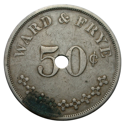 Marysville, CA Ward & Frye The Grotto 50¢ In Trade Token