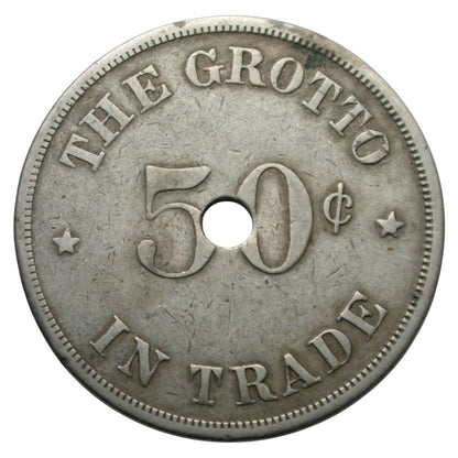 Marysville, CA Ward & Frye The Grotto 50¢ In Trade Token