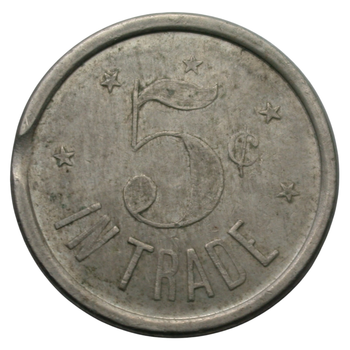 Notley Landing, CA Notley 5¢ In Trade Token