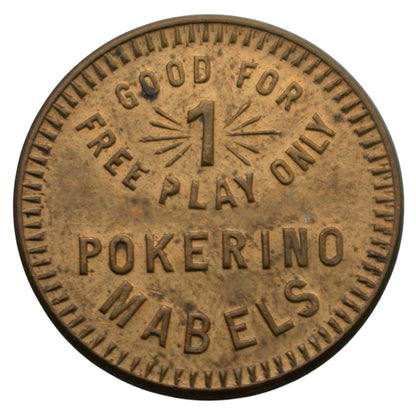 Ocean Park, CA Pokerino Mabels G/F 1 Free Play Only Token