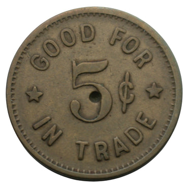 Oroville, CA Meixner's Cigar Store G/F 5¢ In Trade Token