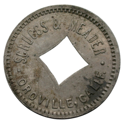 Oroville, CA Scruggs & Meader G/F 5¢ In Trade Token