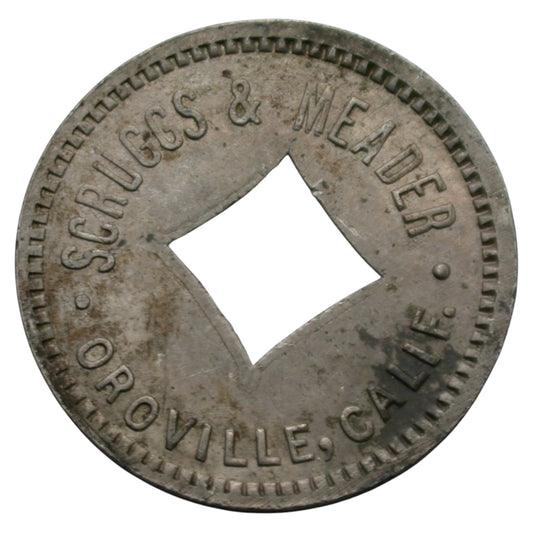 Oroville, CA Scruggs & Meader G/F 5¢ In Trade Token