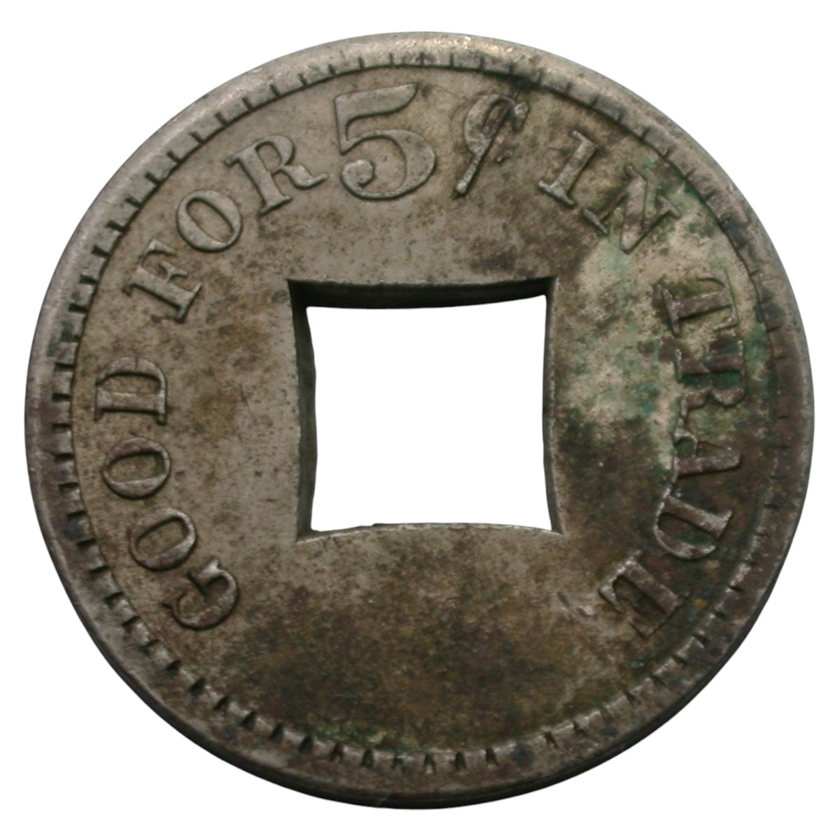 Oroville, CA Scruggs & Meader G/F 5¢ In Trade Token