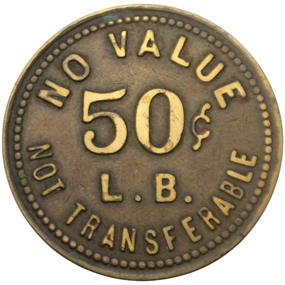 Forth Worth, TX No Value 50¢ L.B. Token