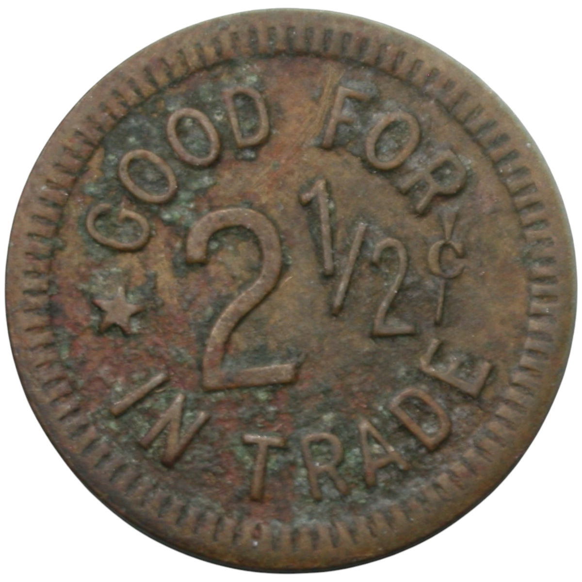Los Angeles, CA Continental Grills Inc. G/F 2 1/2¢ In Trade Token