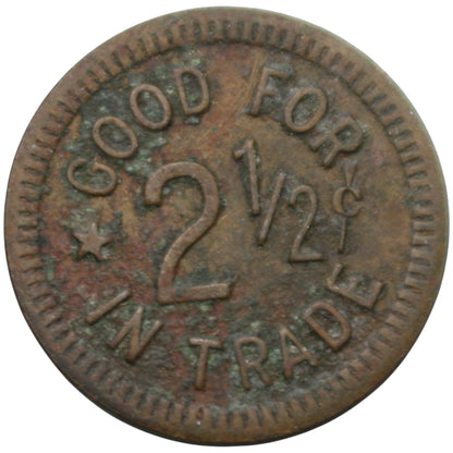 Los Angeles, CA Continental Grills Inc. G/F 2 1/2¢ In Trade Token