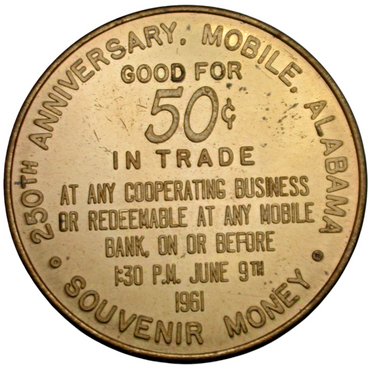 Mobile, AL Raphael Semmes G/F 50¢ in Trade Token