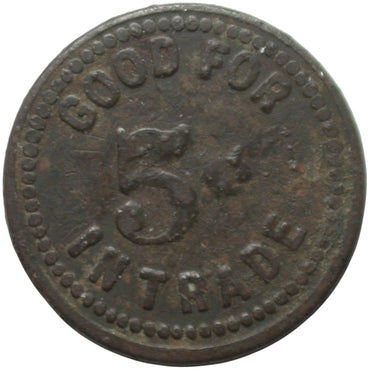 Vallejo, CA M&M 304 Georgia St. G/F 5¢ In Trade Token